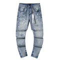 Purple Brand Light Blue Paint-Splatter Distressed Jeans — hero