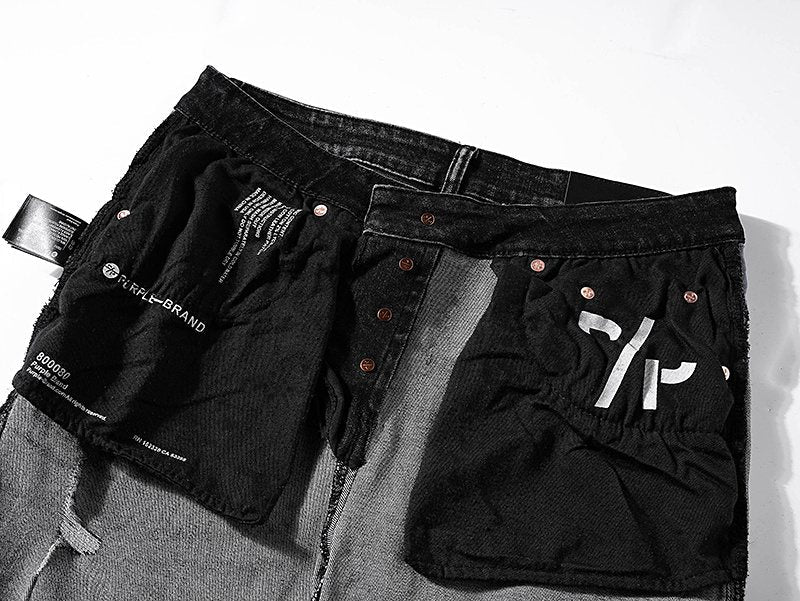 Purple Brand Black Washed Distressed Jeans — context