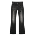 Purple Brand Black Washed Flare Jeans — hero