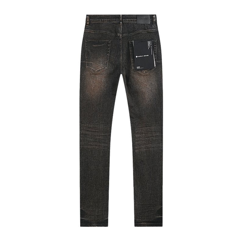Purple Brand Black Distressed Skinny Jeans — back