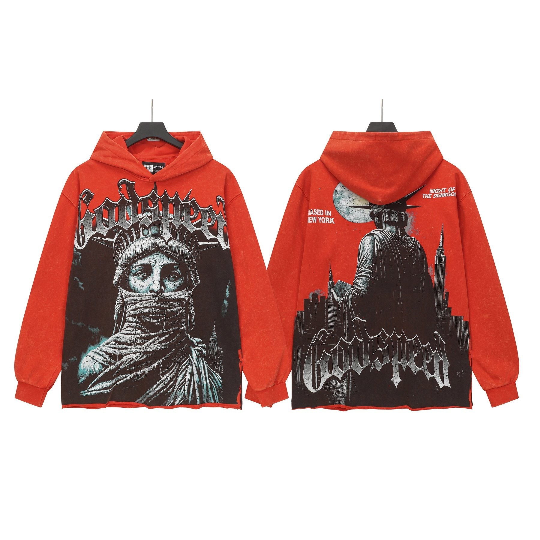 Godspeed Race Before Death Skull Graphic Hoodie — front