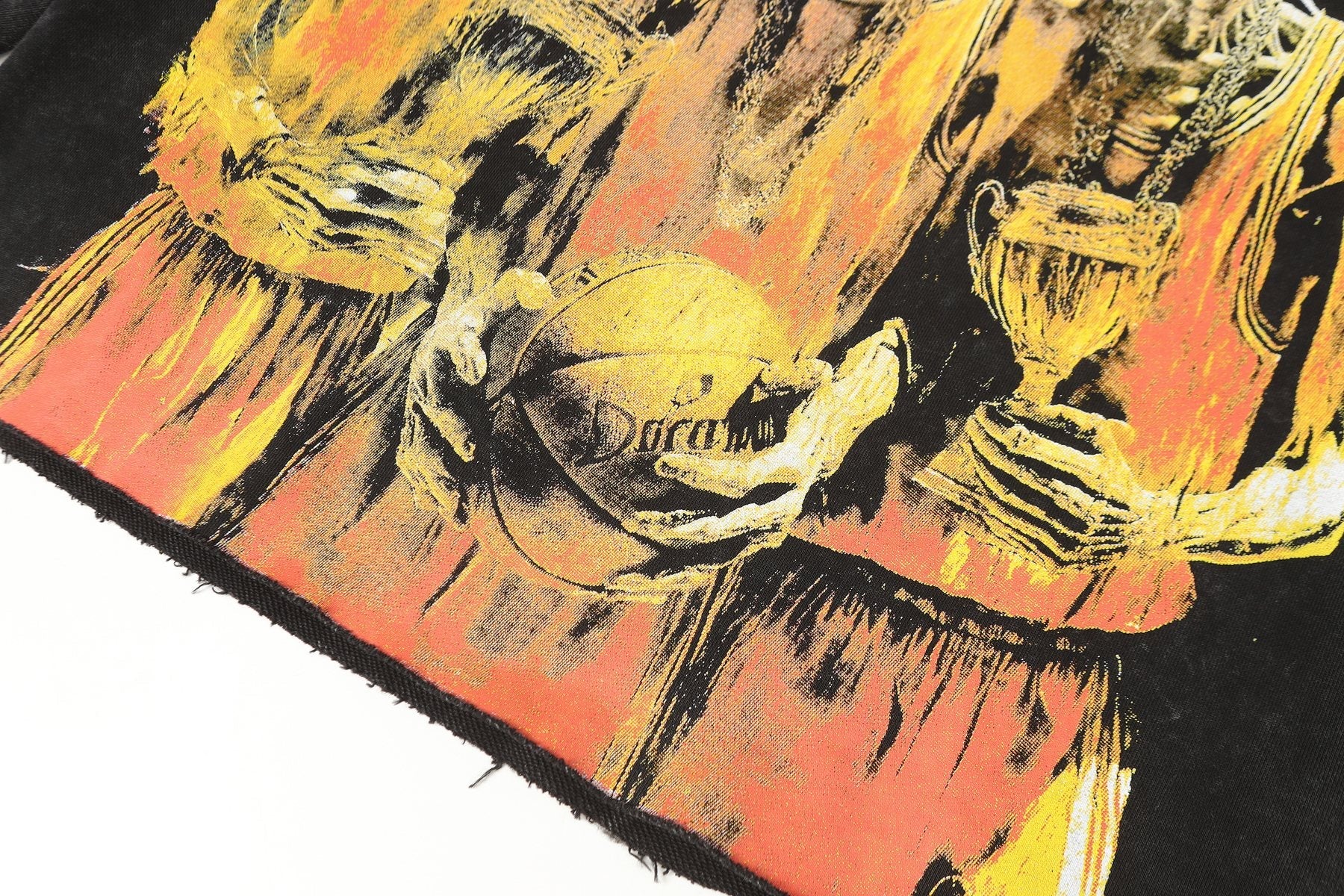 Godspeed Fortis Fortuna Adiuvat Skull Graphic Hoodie — detail