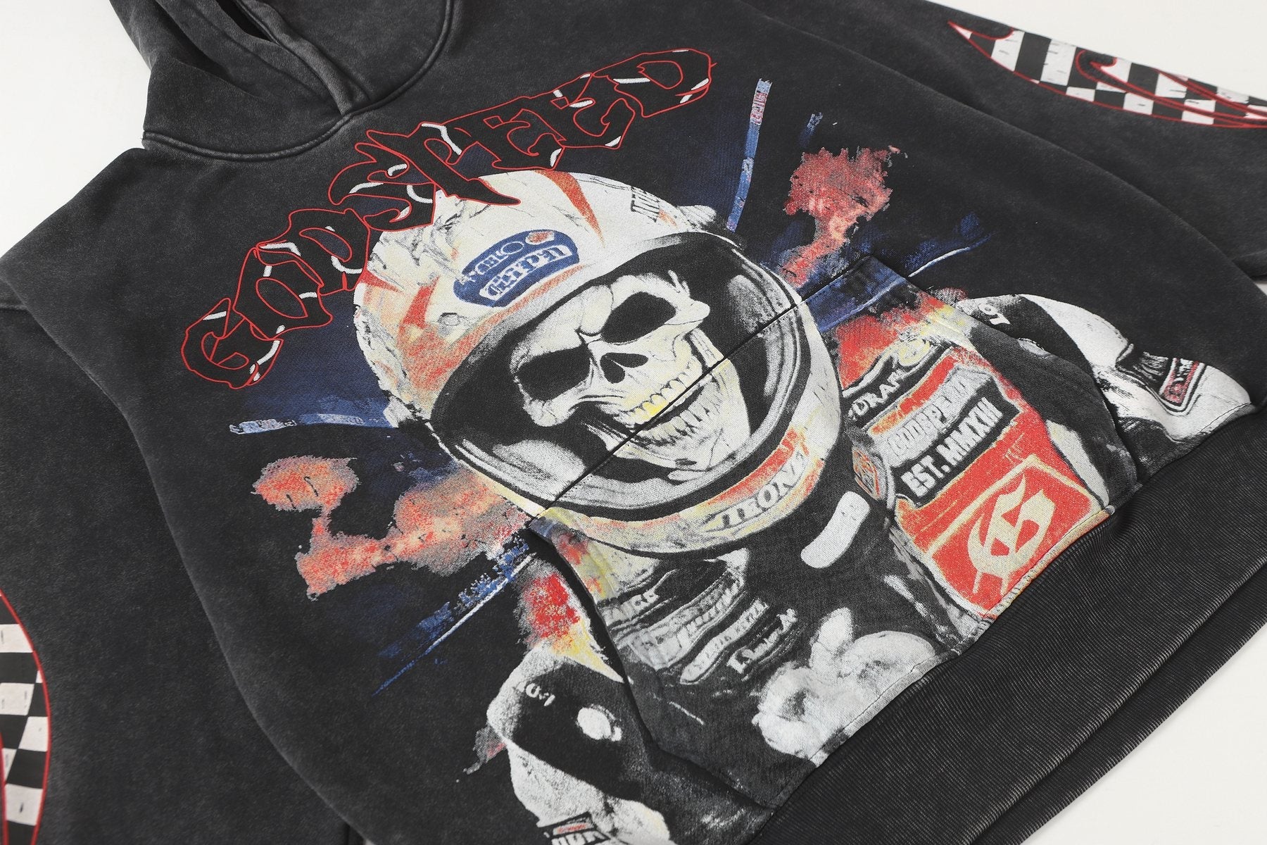 Godspeed Washed Rock Graphic Hoodie — detail