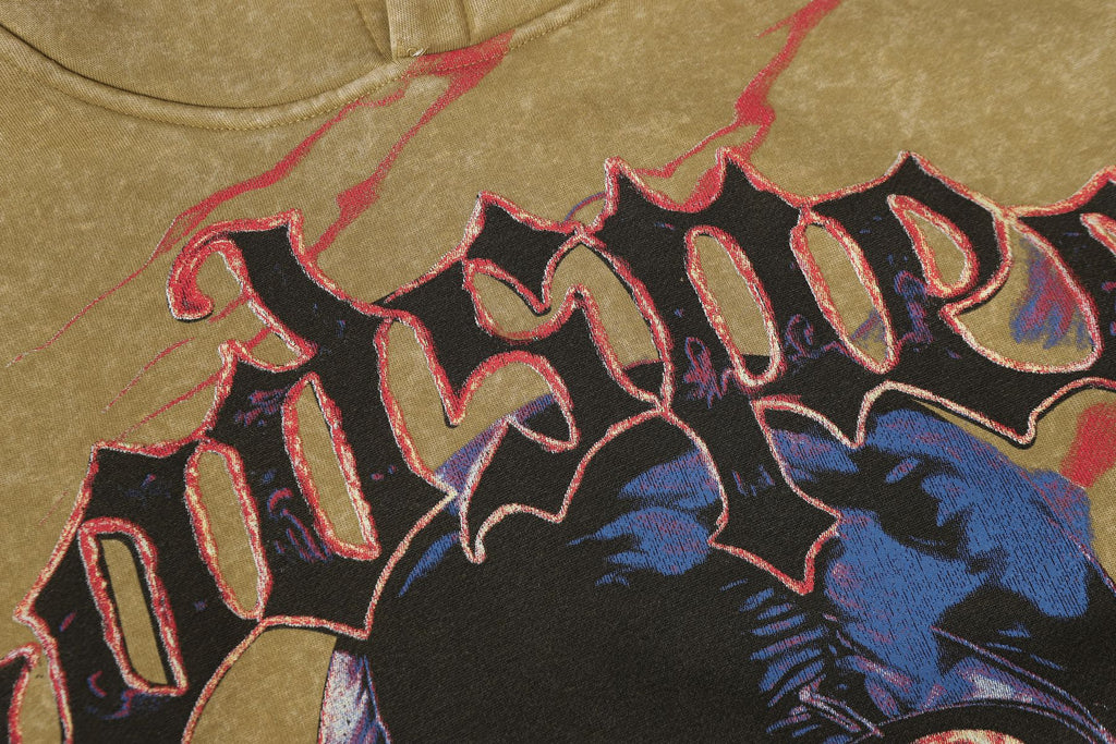 Godspeed Washed Skull Graphic Hoodie — detail