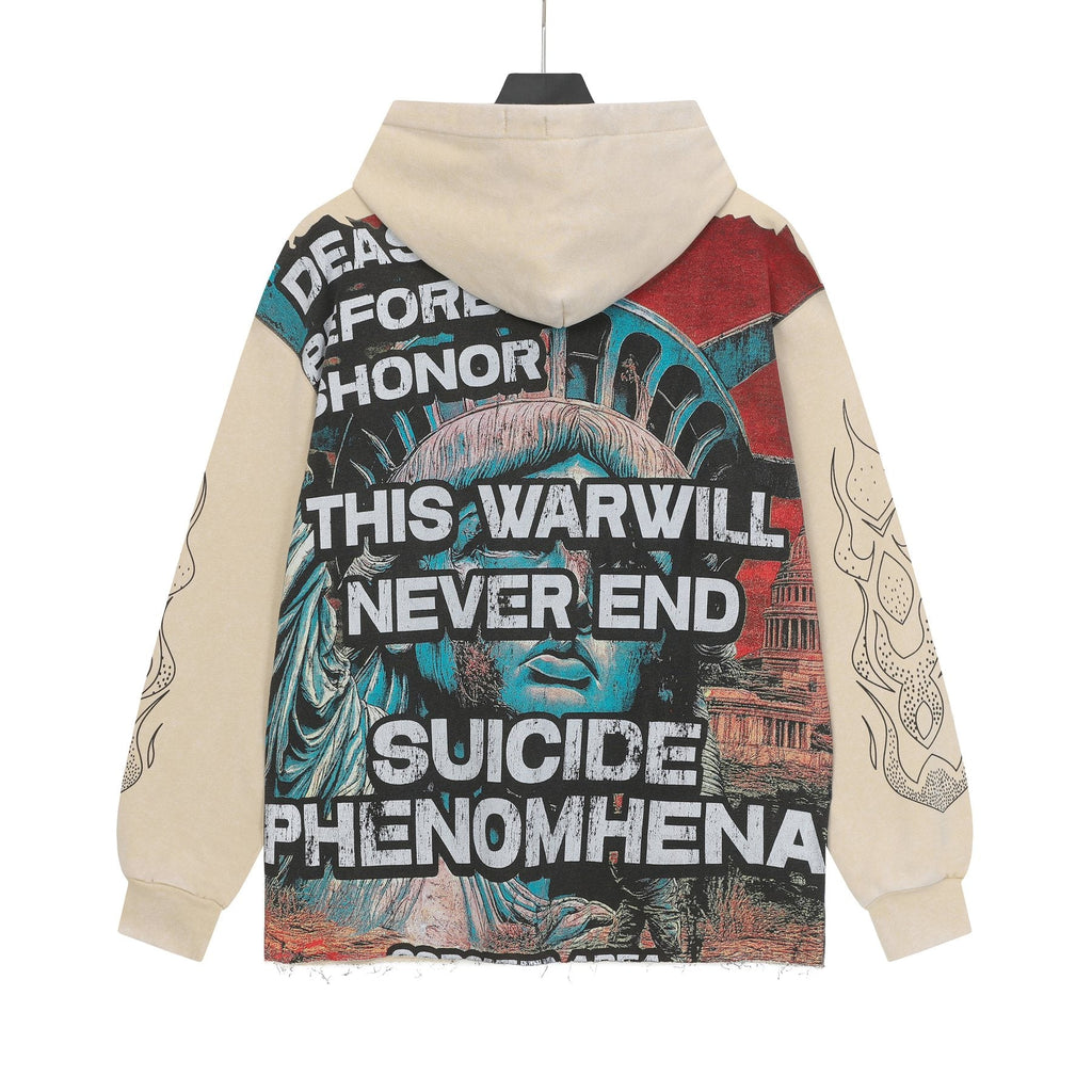 Godspeed Never End War Graphic Hoodie — back
