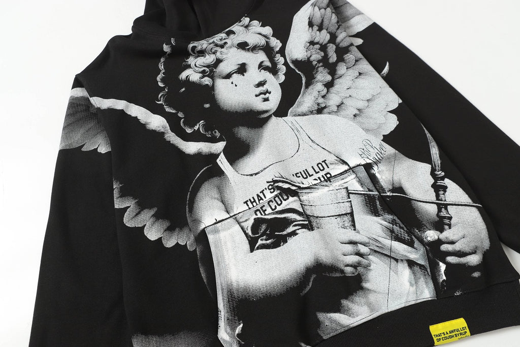 THAT'S A AWFUL LOT OF COUGH SYRUP Angel Tears Graphic Hoodie — detail