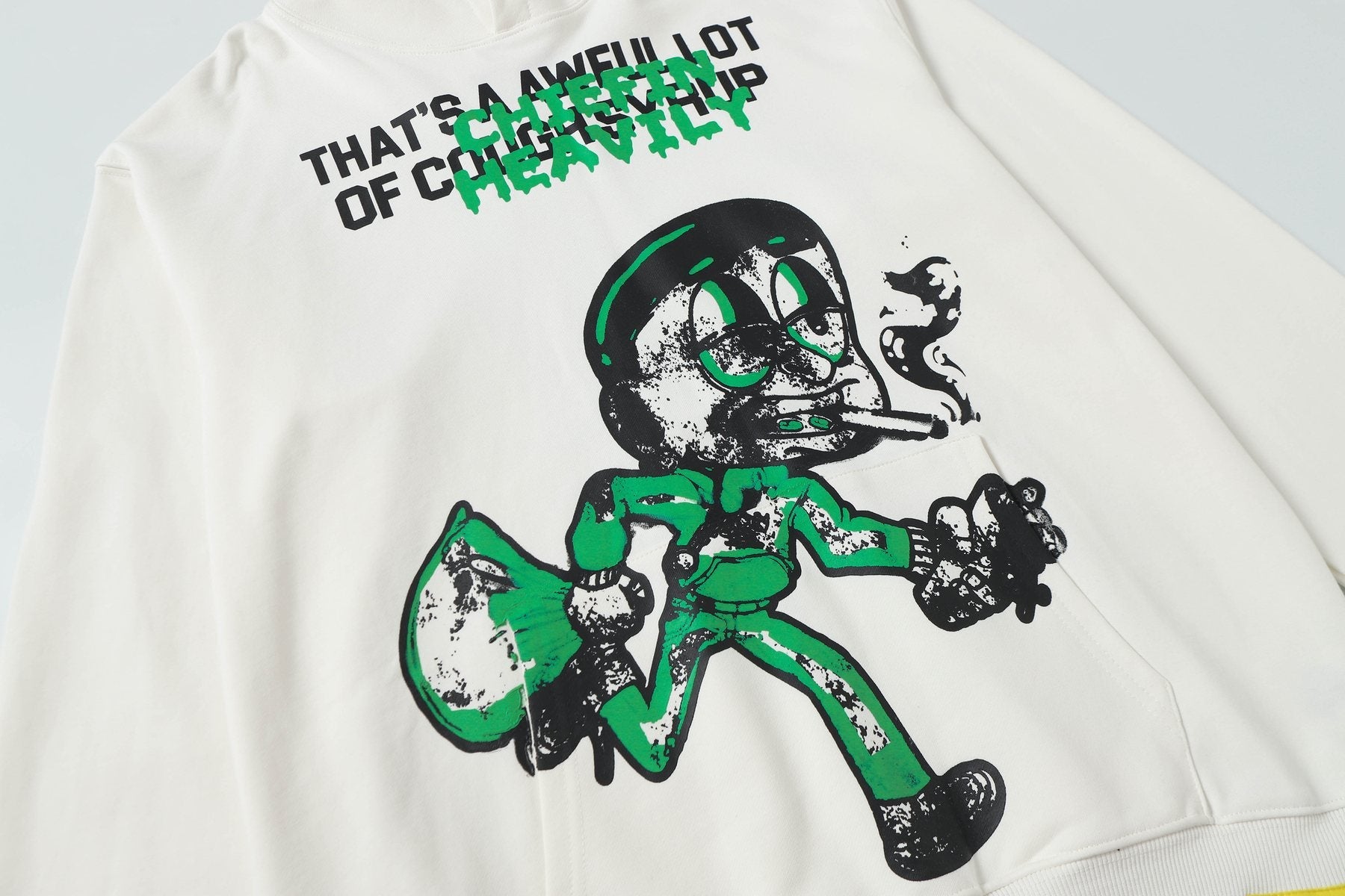 THAT'S A AWFUL LOT OF COUGH SYRUP Tomorrow Star Graphic Hoodie — detail