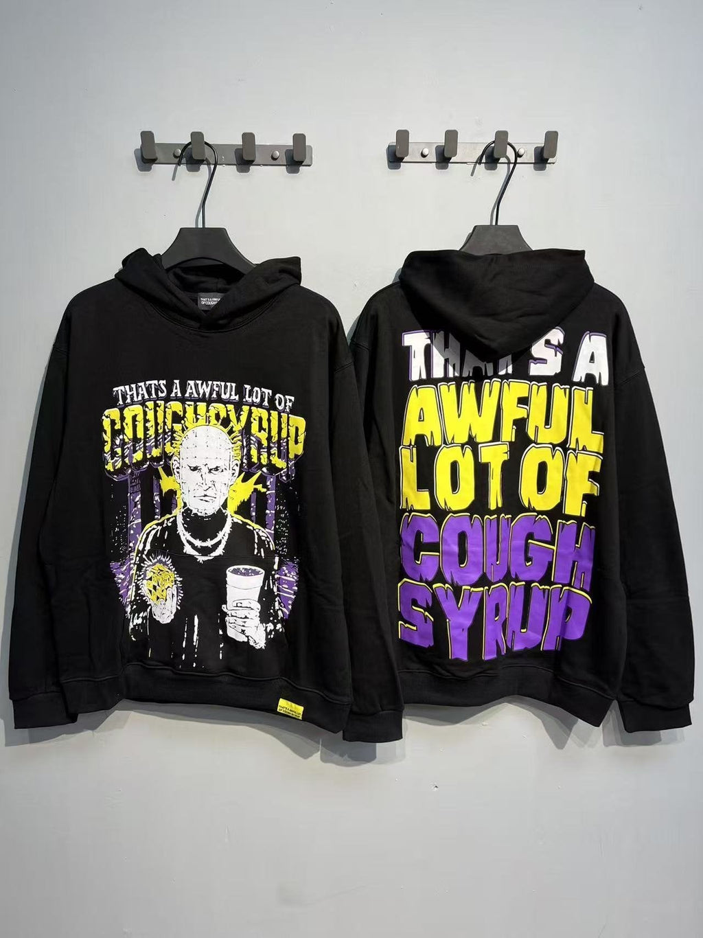 THAT'S A AWFUL LOT OF COUGH SYRUP Star Graphic Hoodie — context