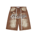 VALLEY Skittles Rhinestone Denim Shorts — hero