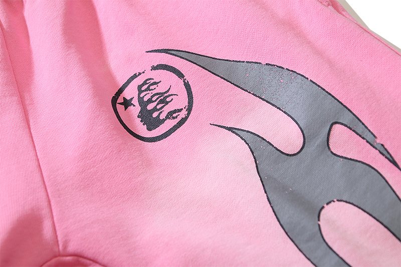 Hellstar Flame Graphic Sweatpants - Pink — detail