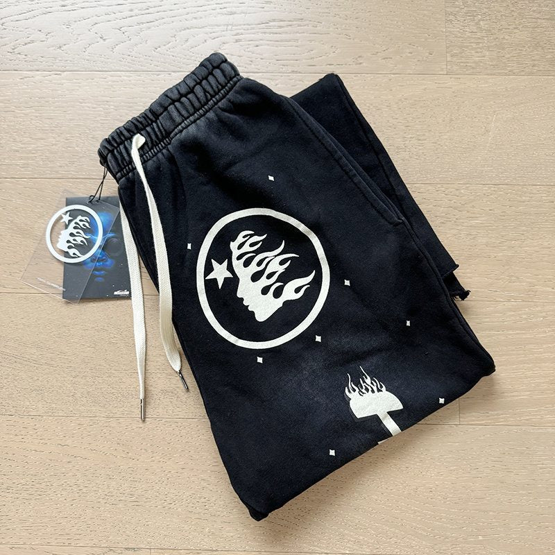 Hellstar Graphic Flared Sweatpants — context