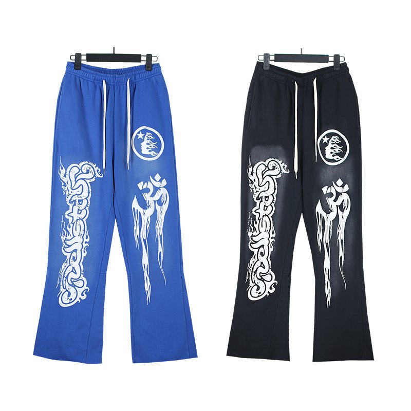Hellstar Washed Wide-Leg Graphic Sweatpants — comparison