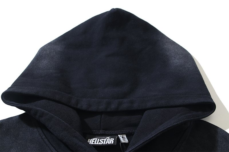 Hellstar Washed Face Flame Graphic Hoodie — detail