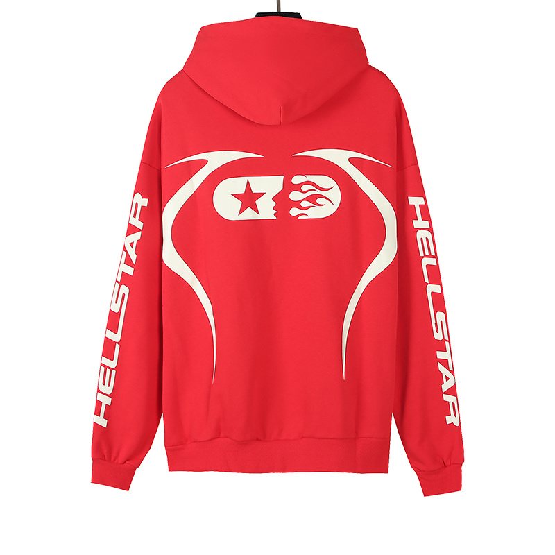 Hellstar Star & Flame Graphic Hoodie — back