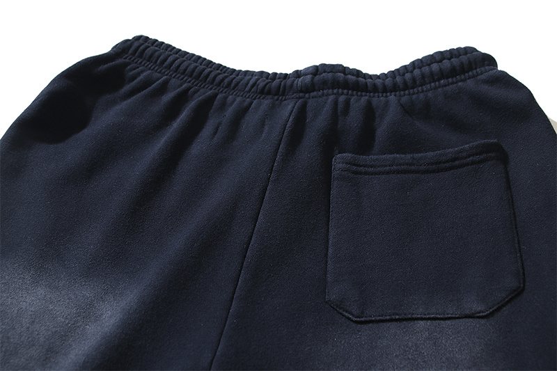 Hellstar Washed Black Flame Graphic Sweatpants — detail