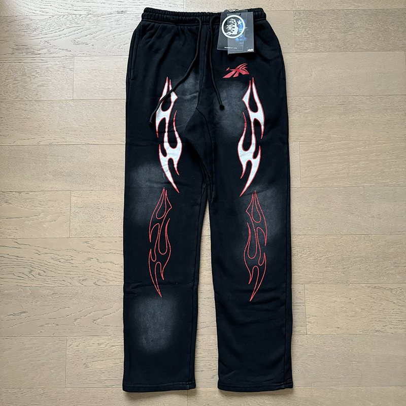 Helistar Flame Graphic Washed Sweatpants — context