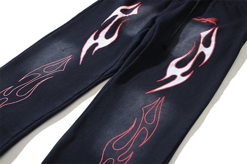 Helistar Flame Graphic Washed Sweatpants — detail