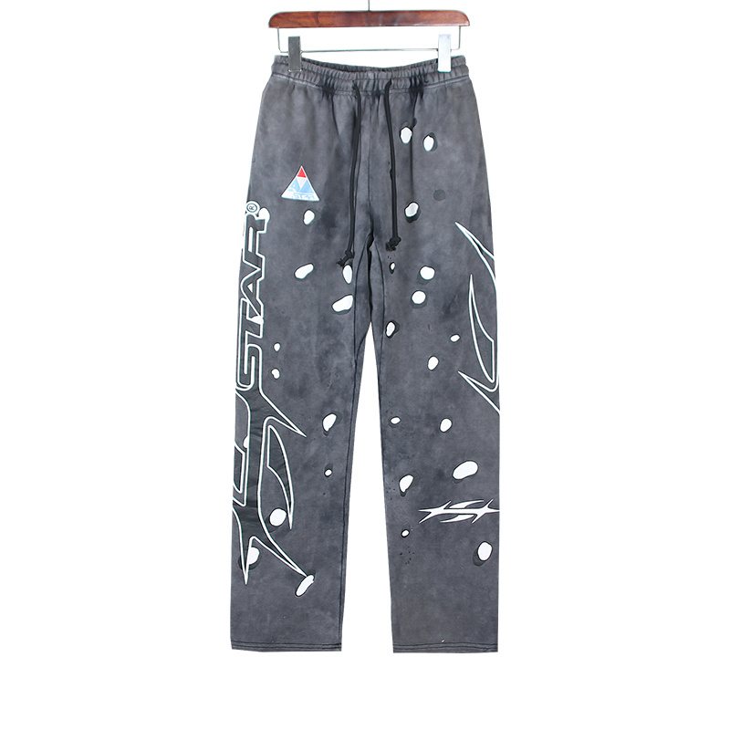 Helistar Washed Dark Gray Graphic Sweatpants — hero
