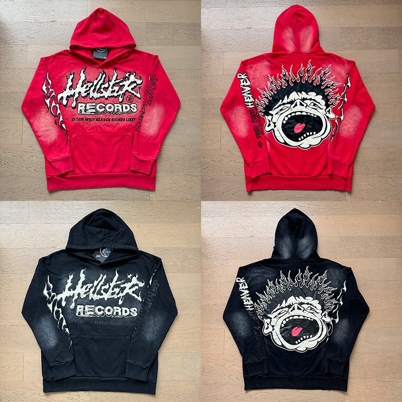 Hellstar Records Graphic Hoodie — comparison