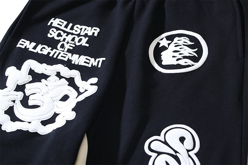 Hellstar School of Enlightenment Micro-Flare Sweatpants — detail