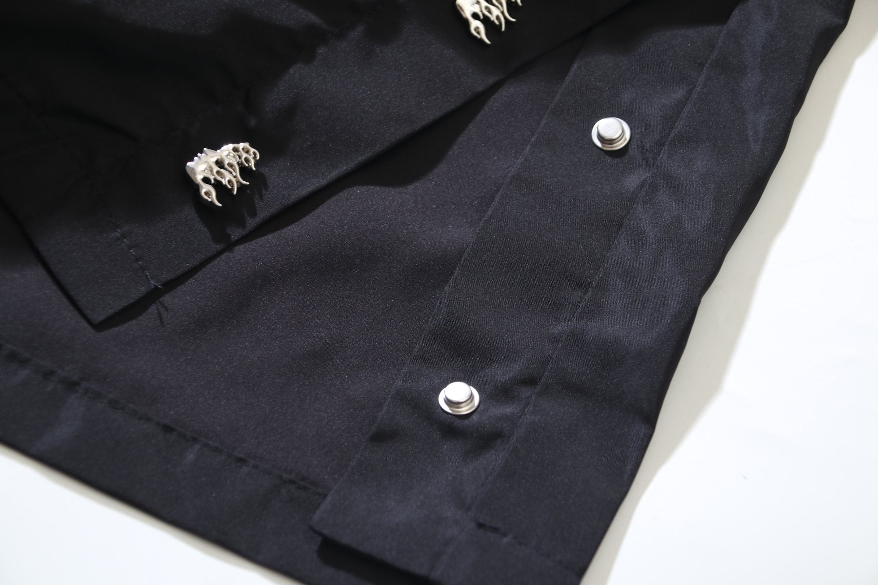 Hellstar Side Button Wide-Leg Pants - Black — detail