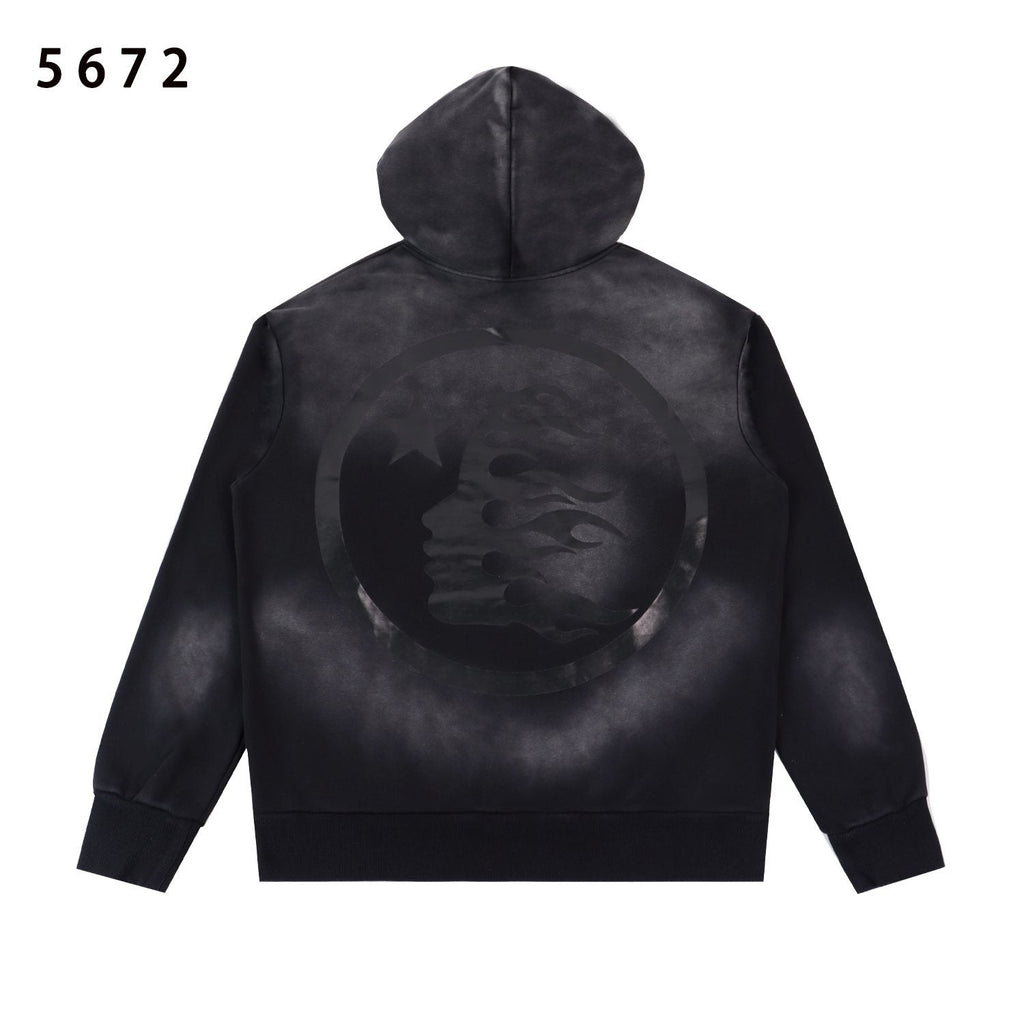 Hellstar Washed Black Graphic Hoodie — back