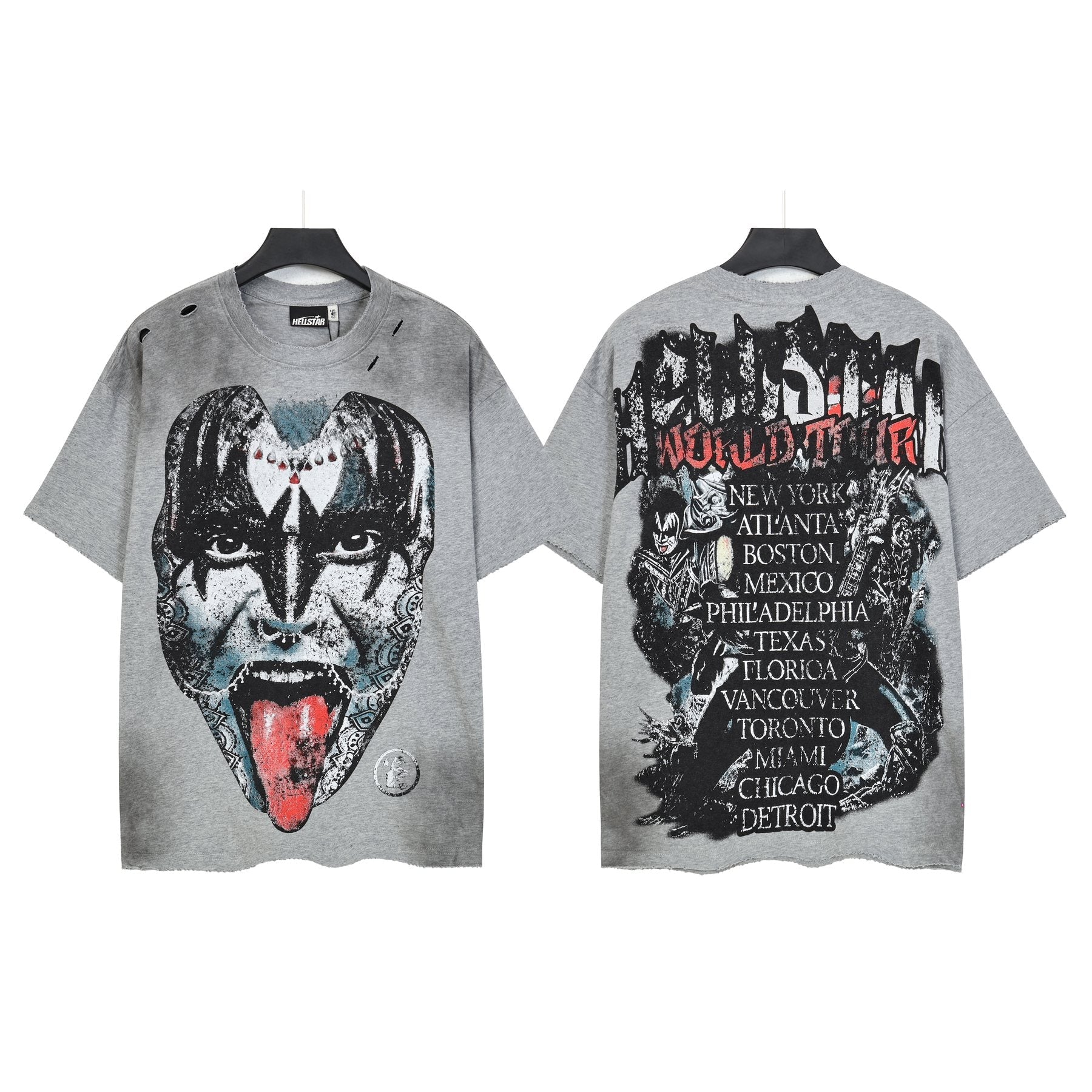 Hellstar Tour Graphic Distressed Short-Sleeve T-Shirt — front