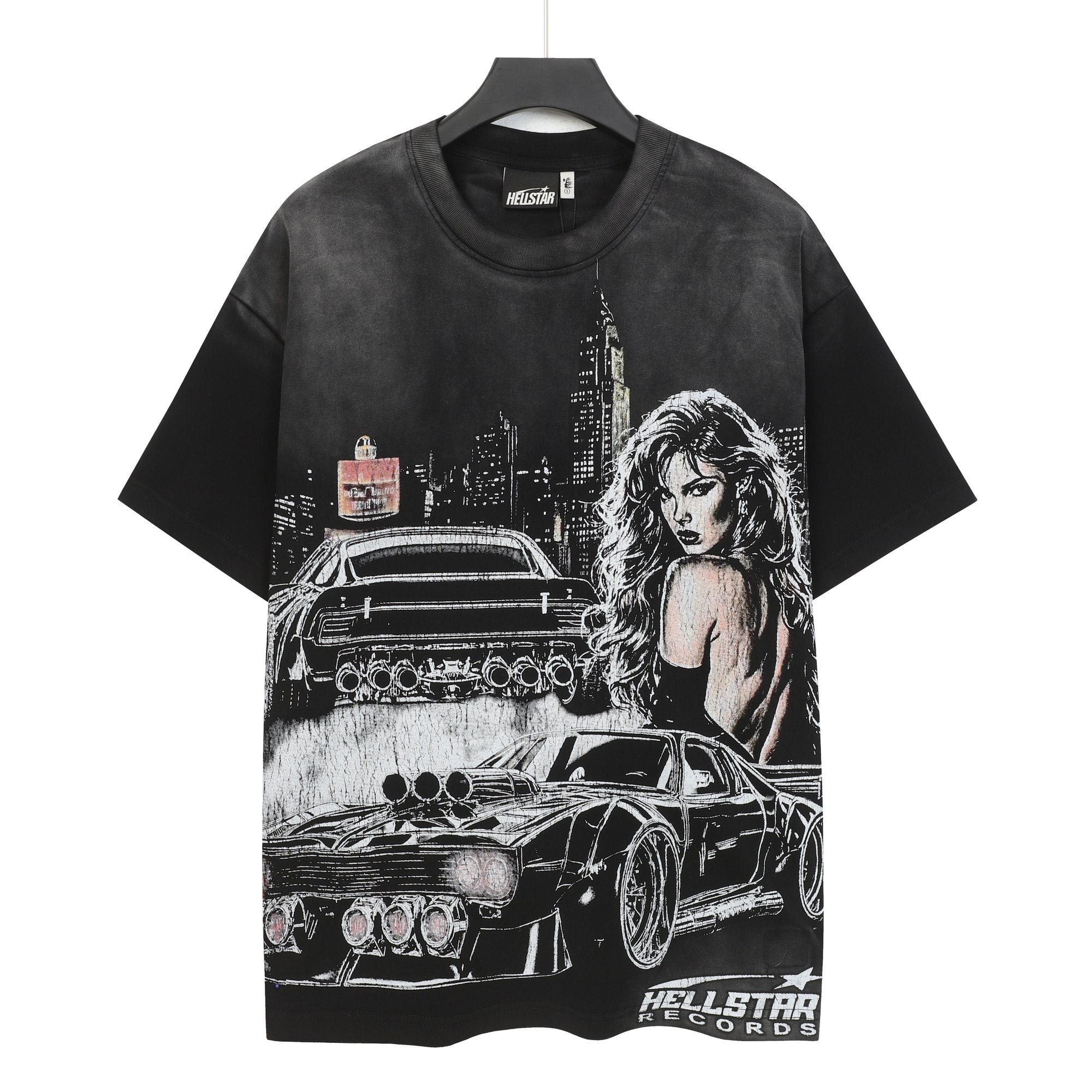 Hellstar Records Studio Acid-Wash T-Shirt — hero