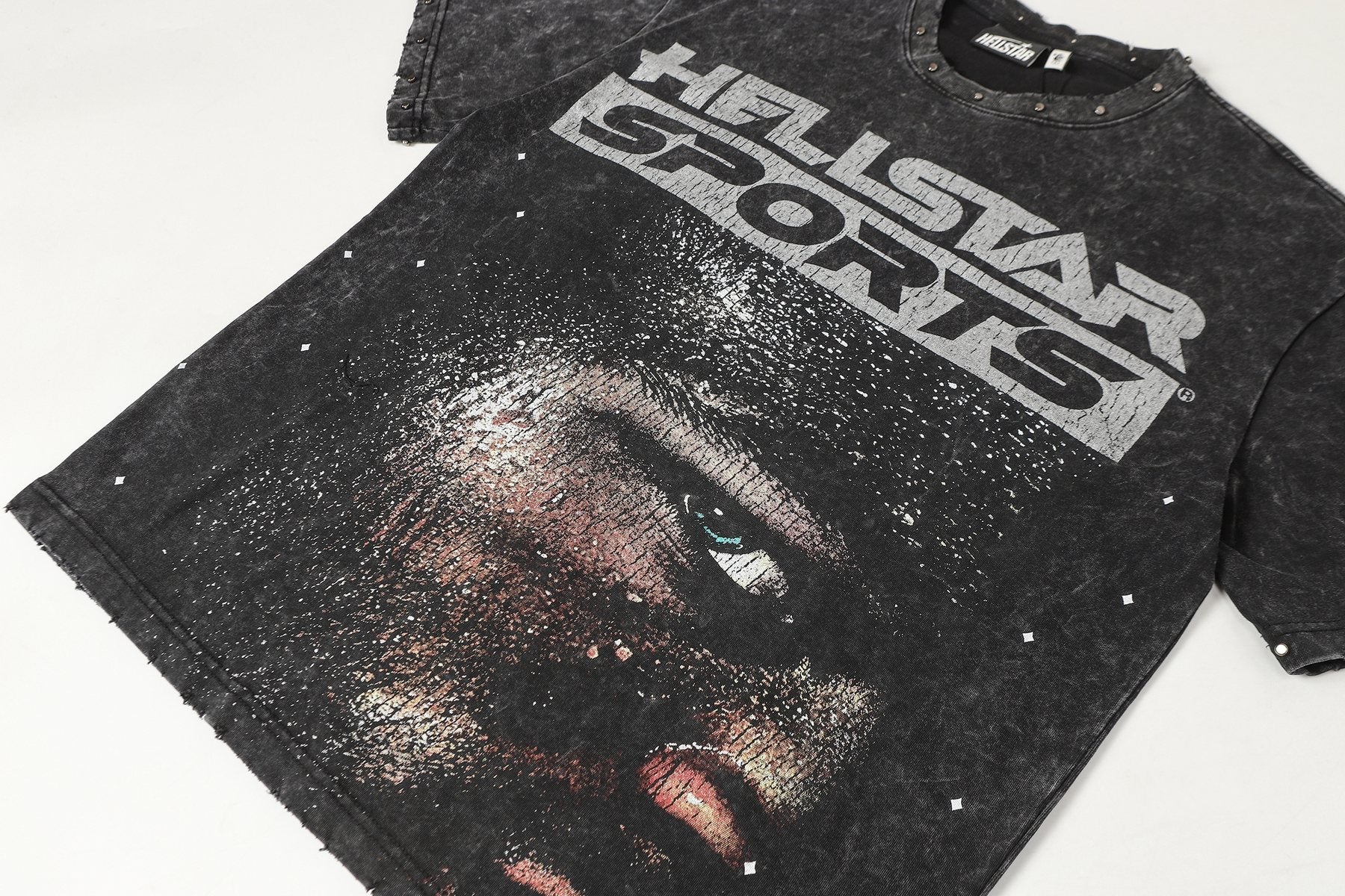 Hellstar Face & Flame Graphic T-Shirt — front