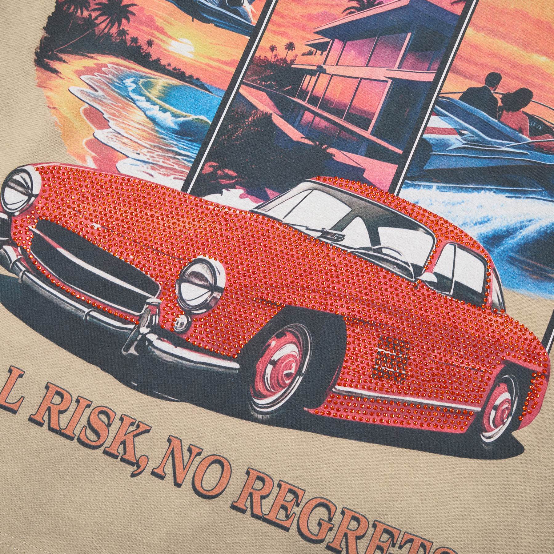 Rough Play All Risk Car Graphic Short-Sleeve T-Shirt — detail