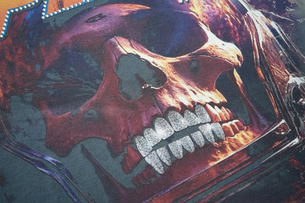 Rough Play Back 2 The Future Skull Graphic T-Shirt — detail