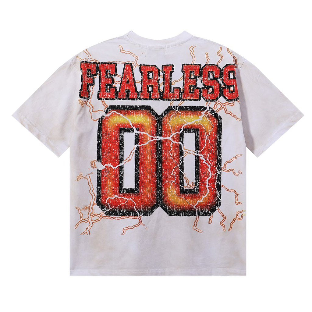 MAJESTIK Fearless 00 Football Bear Graphic T-Shirt — back