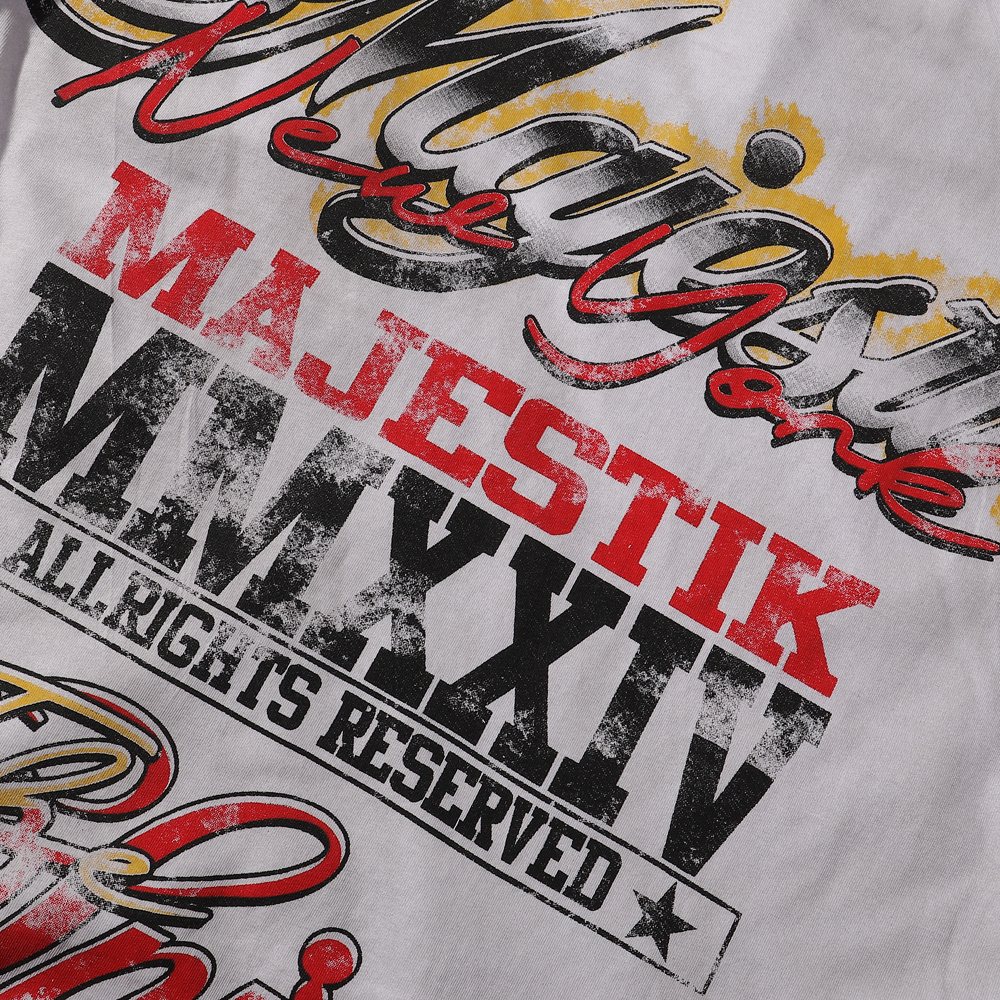 MAJESTIK Liberty Statue Rhinestone Graphic T-Shirt — detail