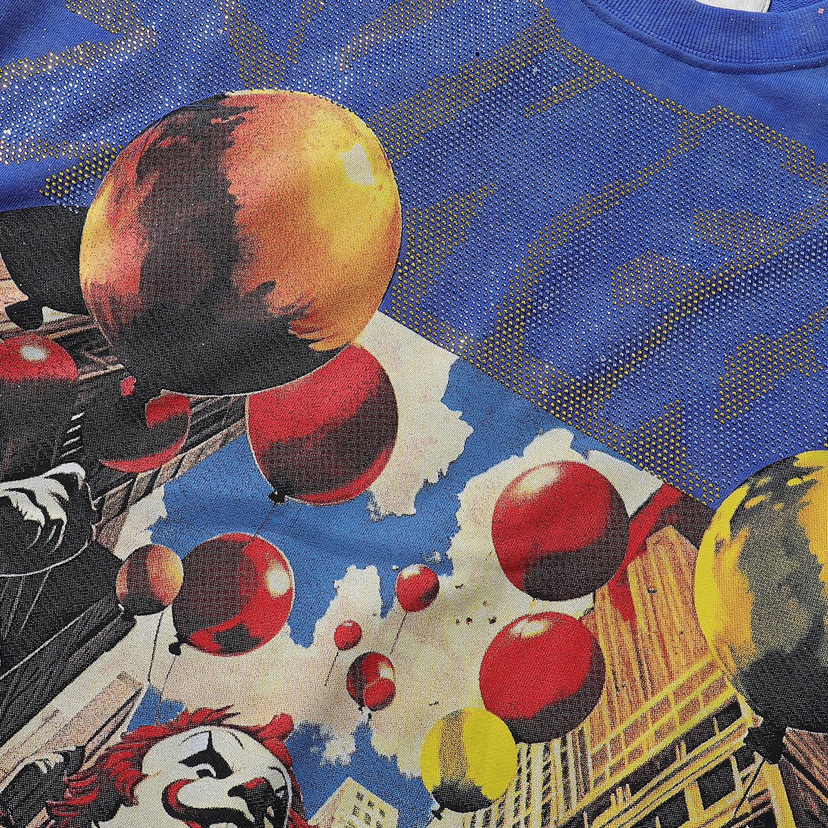 BKYS Revival Clown Balloon Rhinestone Graphic T-Shirt — detail