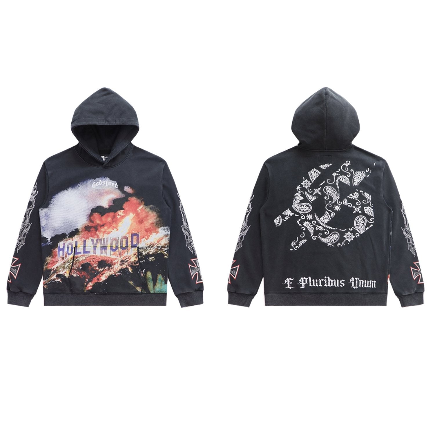 Godspeed Hollywood Hills Fire Graphic Hoodie — front