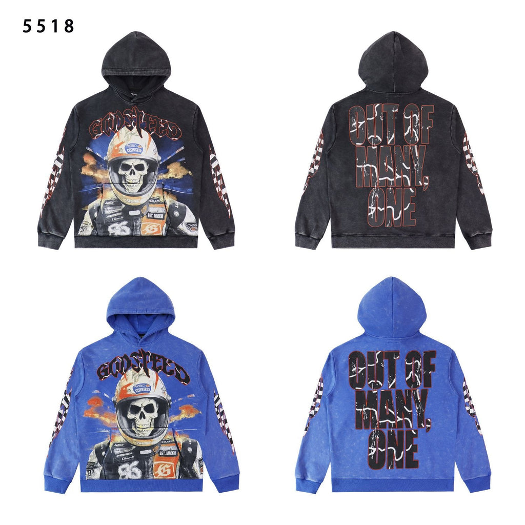 Godspeed Skull Racer Graphic Hoodie — comparison