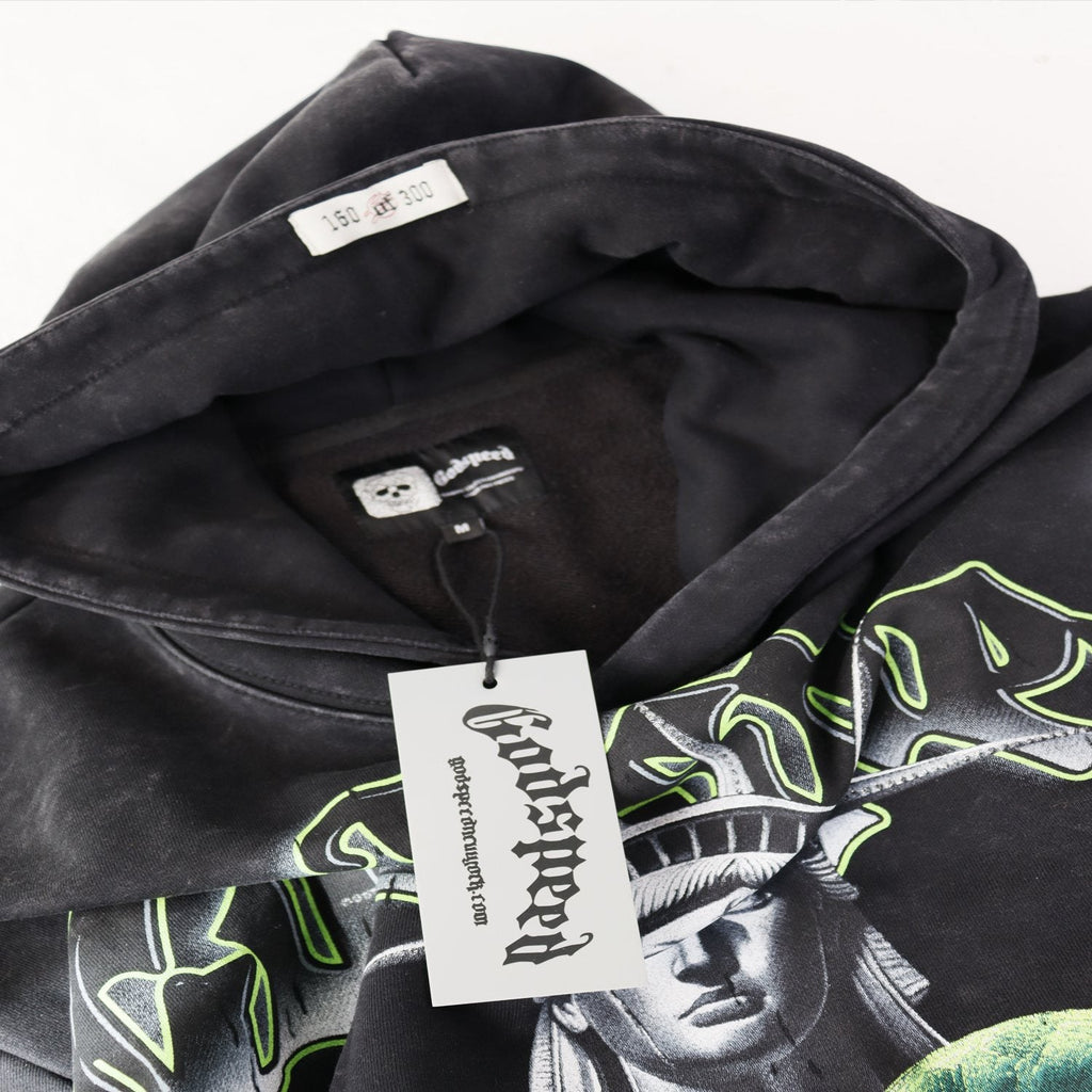 Godspeed Top 5 Slizzy Statue & Snake Graphic Hoodie — hang_tag