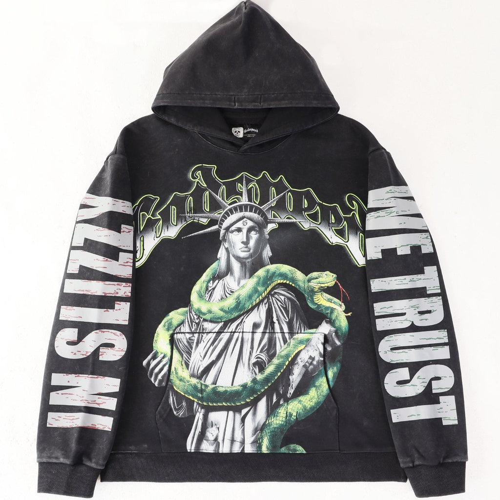 Godspeed Top 5 Slizzy Statue & Snake Graphic Hoodie — hero