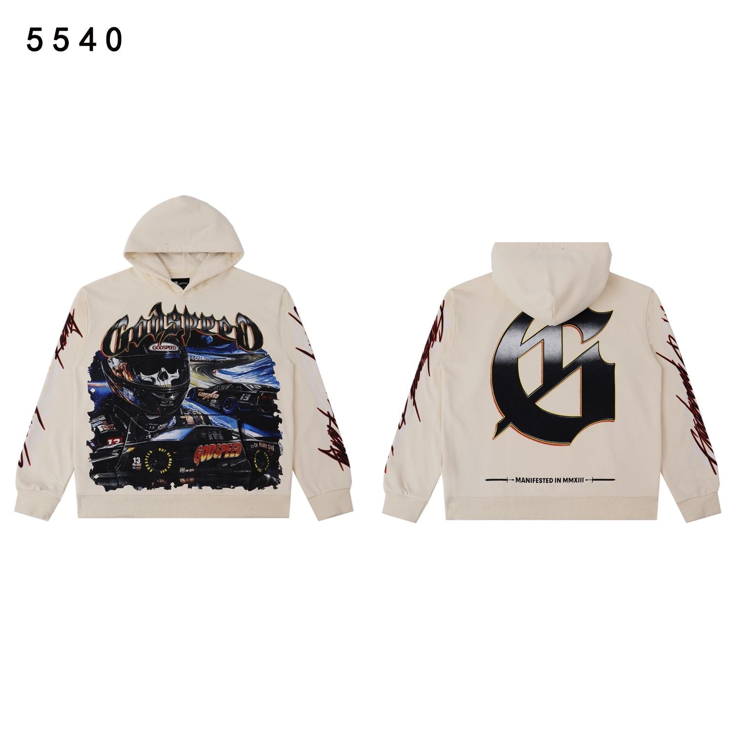 Godspeed Racing Graphic Washed Hoodie — front