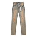 Purple Brand Light Blue Distressed Slim Tapered Jeans — hero