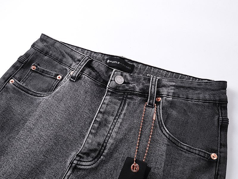 Purple Brand Gray Washed Jeans — detail