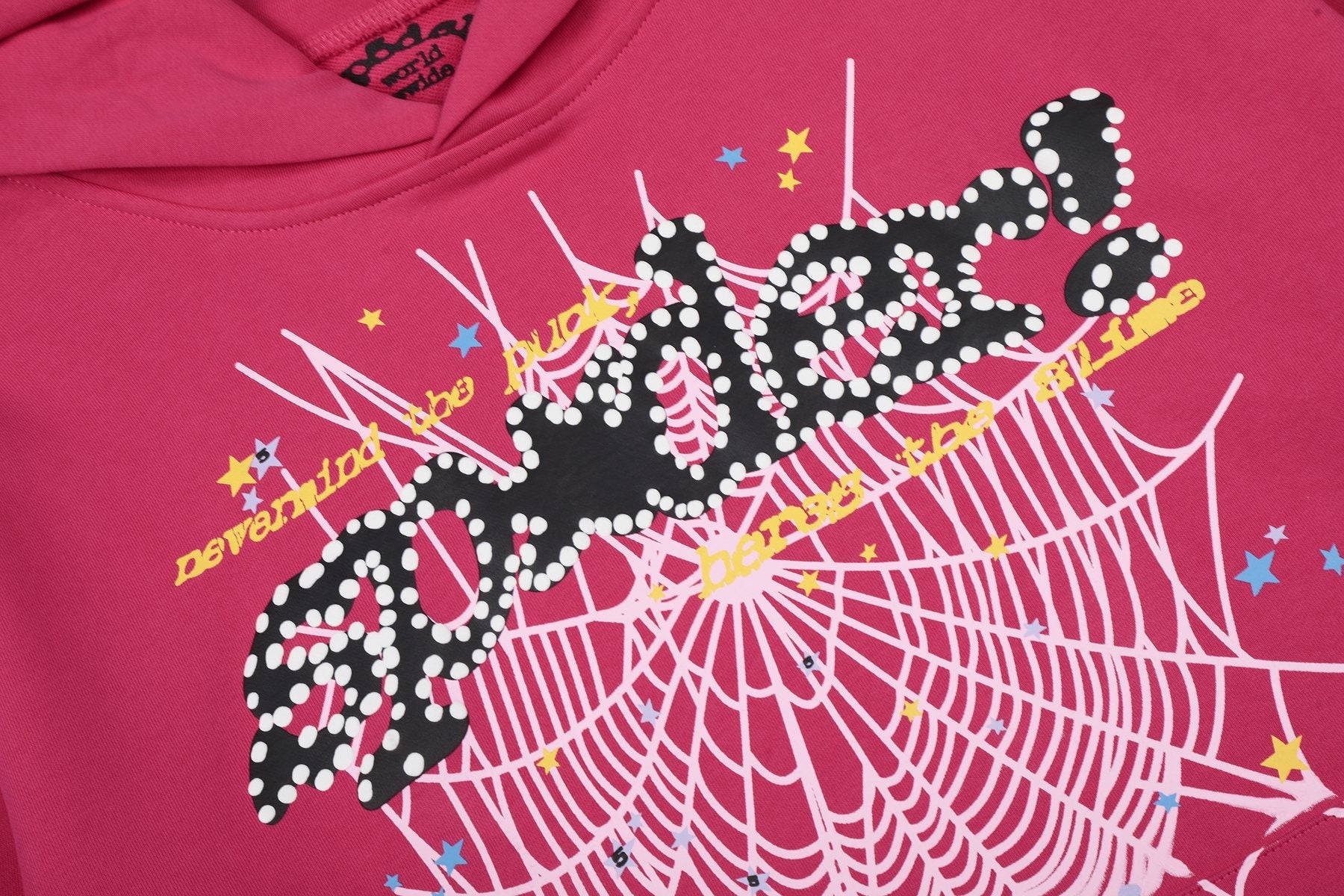 Sp5der Pink Spiderweb Graphic Matching Set — detail