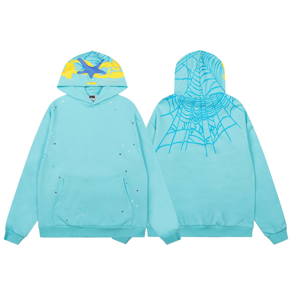 Sp5der Spiderweb Graphic Hoodie & Jogger Matching Set — front