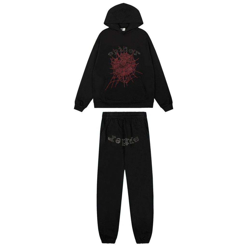 Sp5der Spider Web Graphic Hoodie & Sweatpants Set — hero