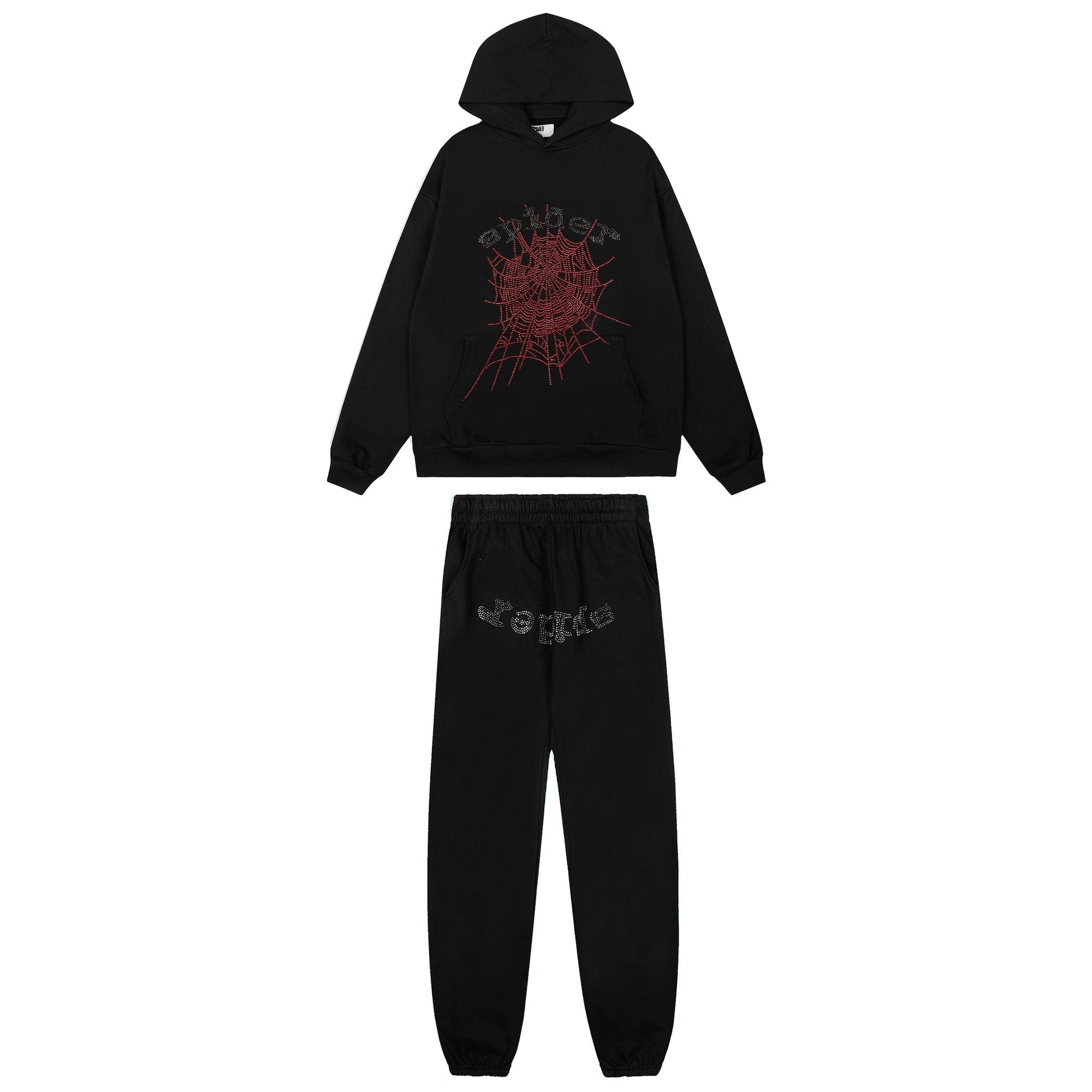 Sp5der Spider Web Graphic Hoodie & Sweatpants Set — hero