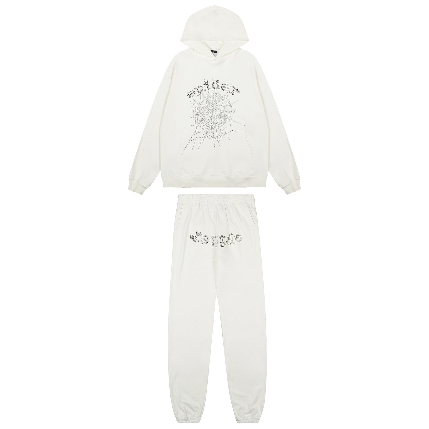 Sp5der Spider Web Graphic Hoodie & Sweatpants Set — front