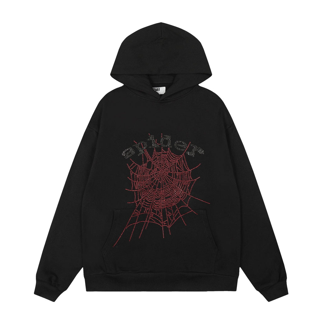 Sp5der Spider Web Graphic Hoodie & Sweatpants Set — front
