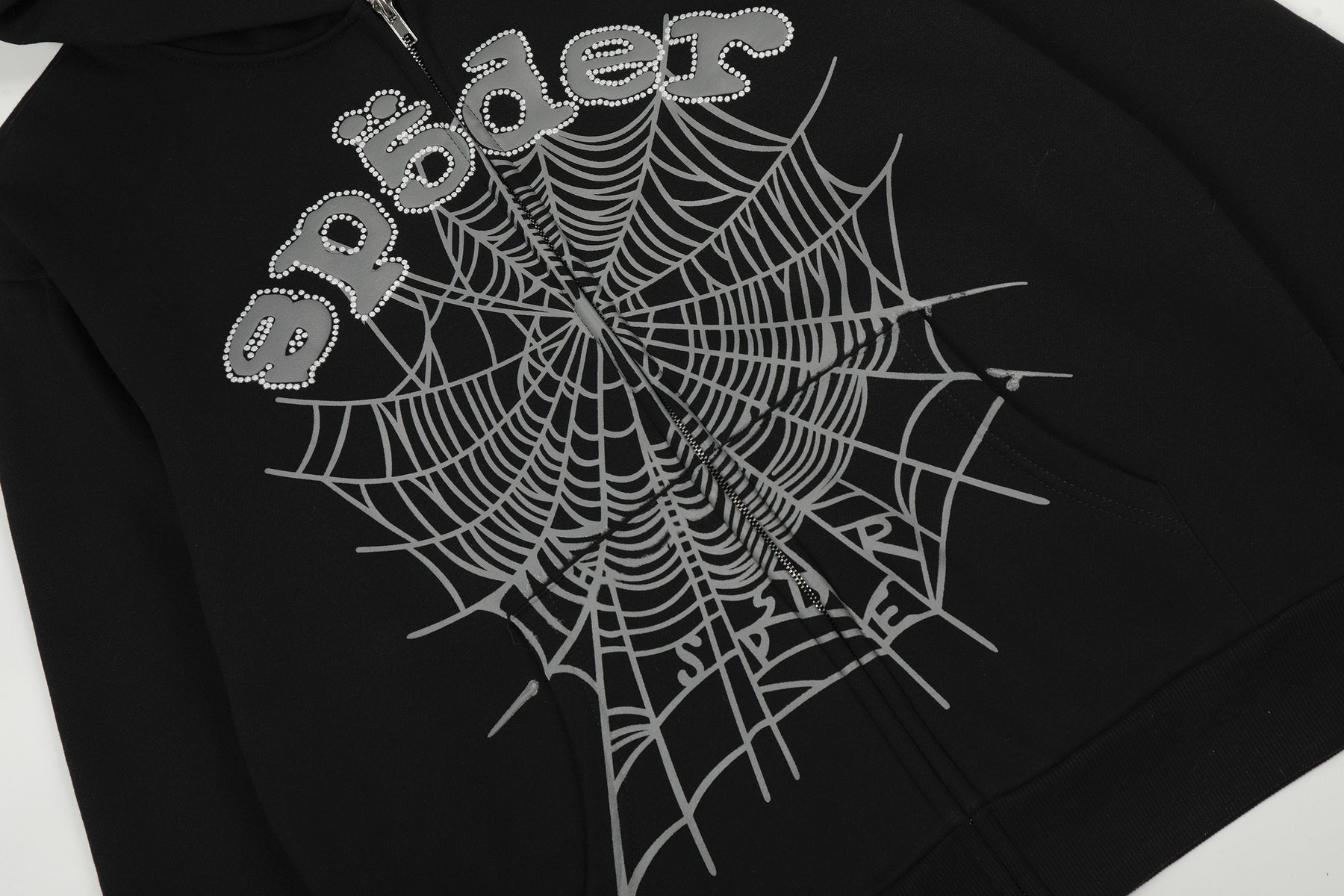 Sp5der Spider-Web Zip Hoodie & Jogger Matching Set — detail