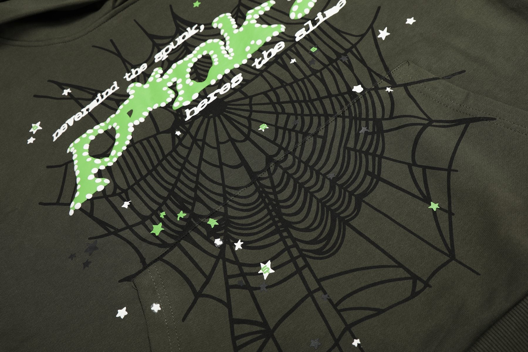 Sp5der Spiderweb Graphic Hoodie — detail