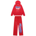 Sp5der Spiderweb Graphic Zip Hoodie & Sweatpants Matching Set — hero